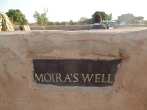 Moira's Well plaque one year on