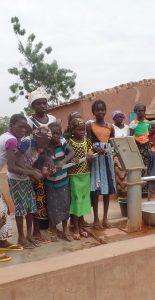 Children by new water well