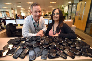 Blackberry mobiles donated for charity