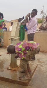 happy people with clean water